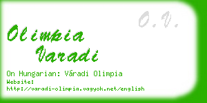 olimpia varadi business card