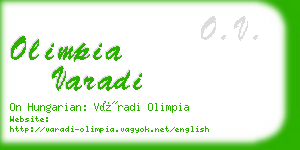 olimpia varadi business card